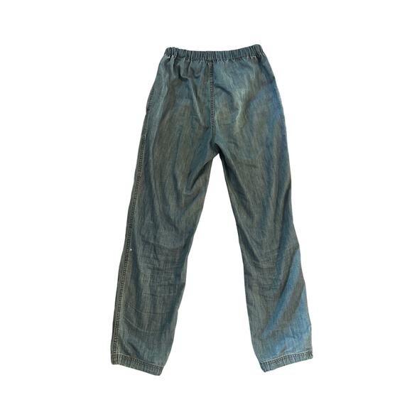 Women XS Aritzia Tna Denim Jean Elastic Drawstring Waist Pants Wide Leg Relaxed - Picture 4 of 6